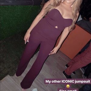 Wore once maroon jumpsuit